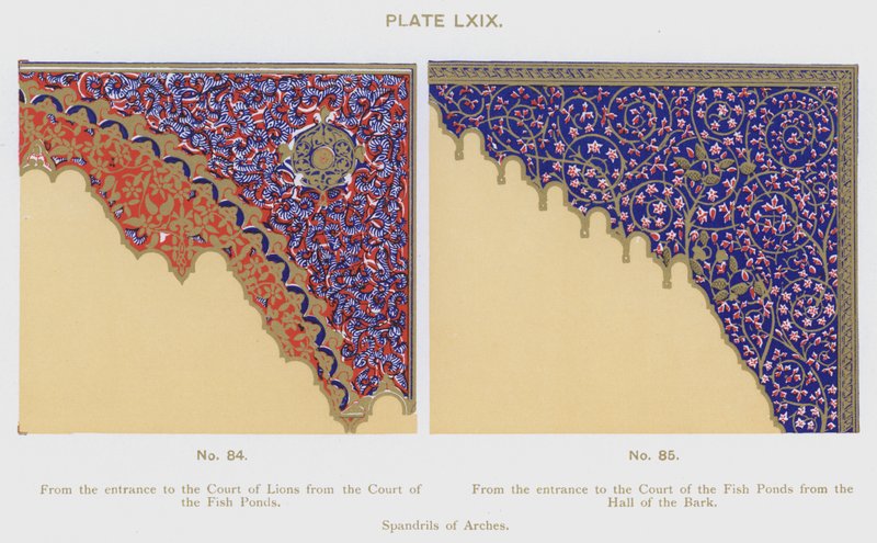 Spandrils of Arches (farve litho) af Spanish School