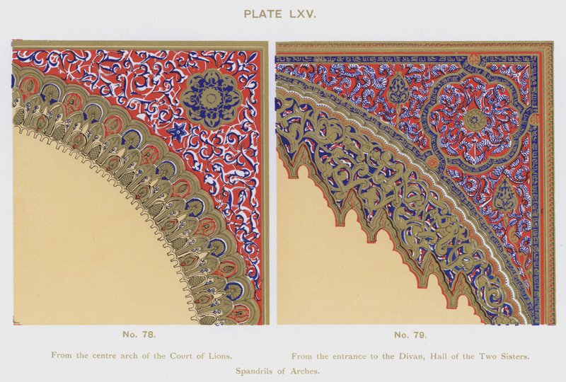 Spandrils of Arches (farve litho) af Spanish School