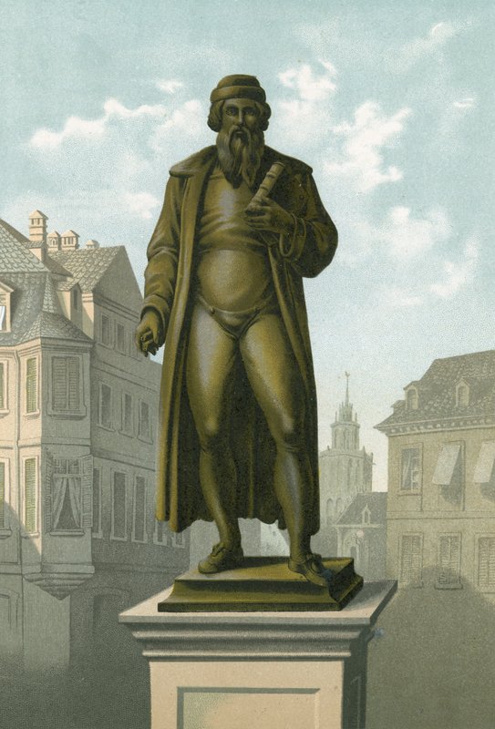 Statue af Gutenberg i Mainz af Spanish School