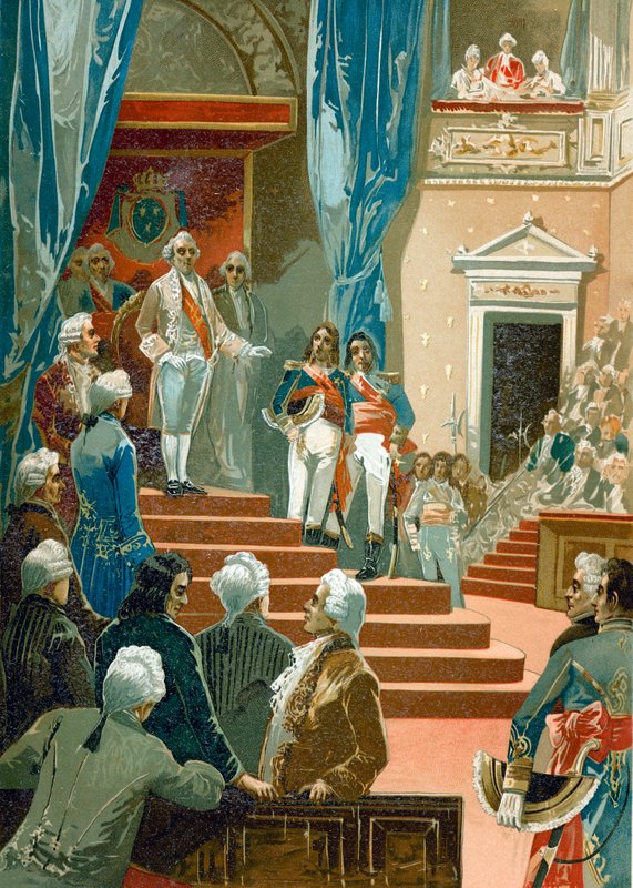 Uidentificeret scene under den franske revolution af Spanish School