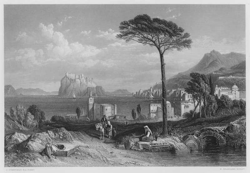 Ischia, fra billedet i Den Kongelige Samling af Stanfield