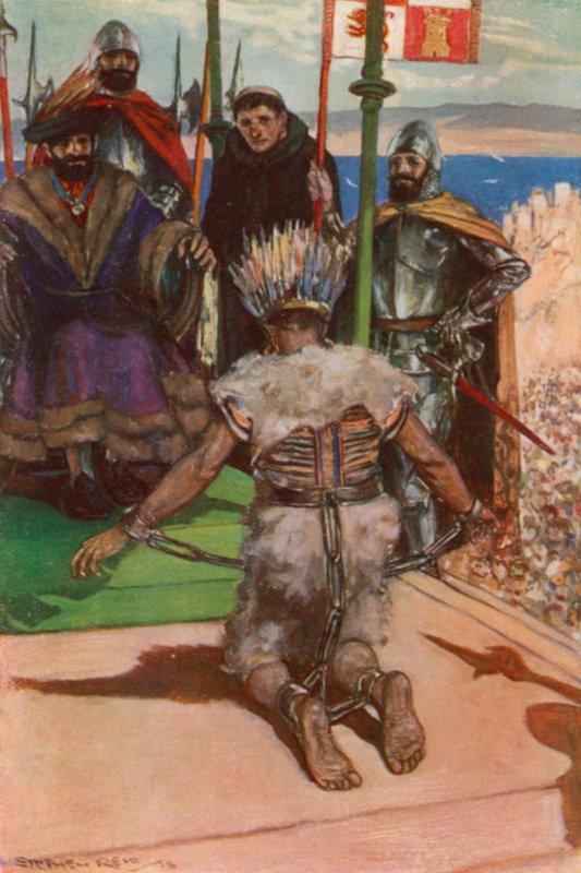 Montezuma før Cortes af Stephen Reid
