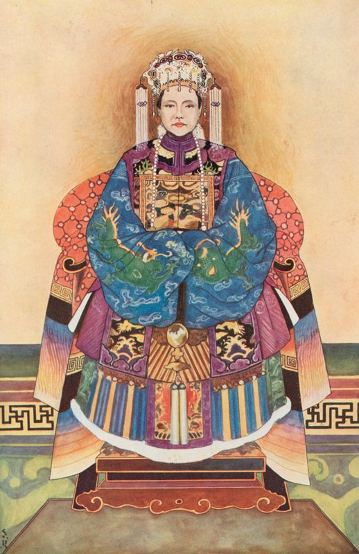 Enkekejserinde af Kina (farve litho) af Stephen Reid