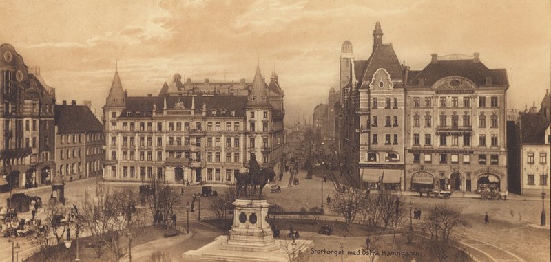 Malmø: Stortorget med Ostra Hamngatan (s/h-foto) af Swedish Photographer