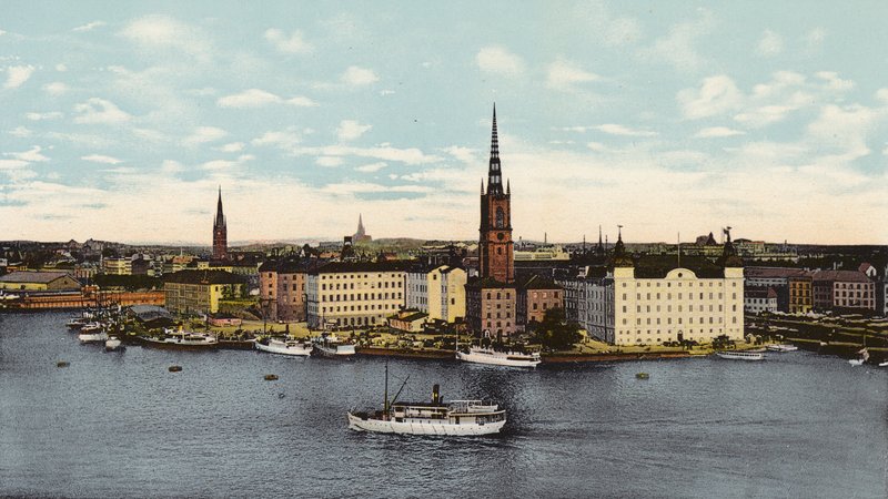Stockholm: Riddarholmen (farvet foto) af Swedish Photographer