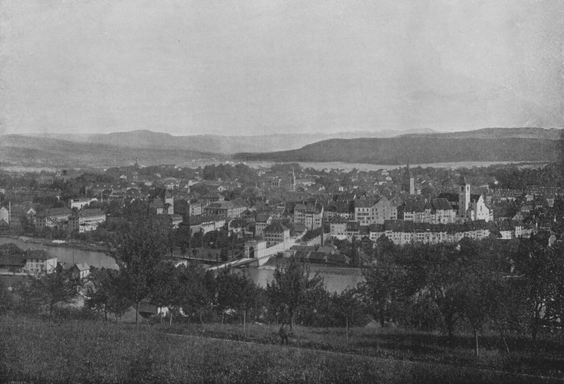Aarau, generel visning (s/h foto) af Swiss Photographer