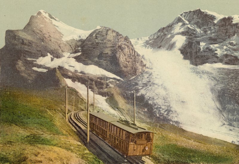 Berner Oberland: Jungfraubahn (farvet foto) af Swiss Photographer