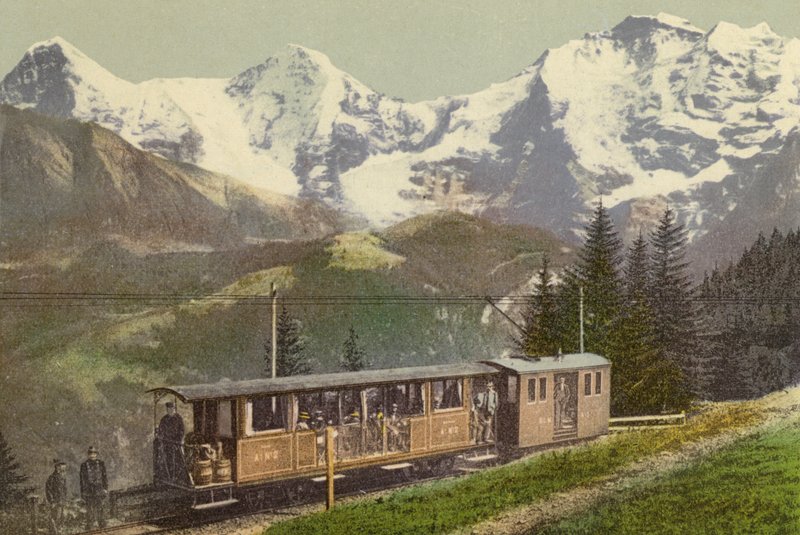 Berner Oberland: Murrenbahn (farvet foto) af Swiss Photographer