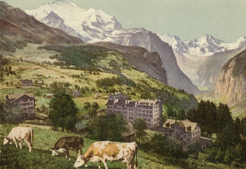 Berner Oberland: Wengen (farvet foto) af Swiss Photographer