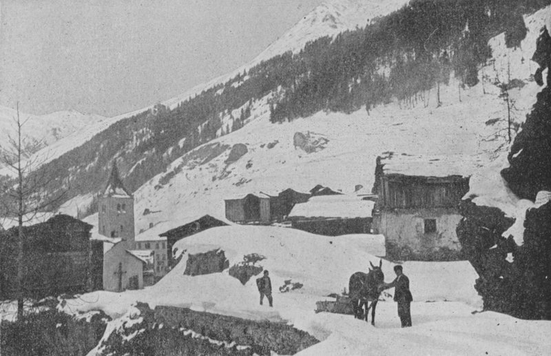 Bourg Saint-Pierre, Route du Saint-Bernard (s/h-billede) af Swiss Photographer