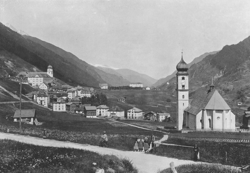 Disentis, generel visning (s/h foto) af Swiss Photographer