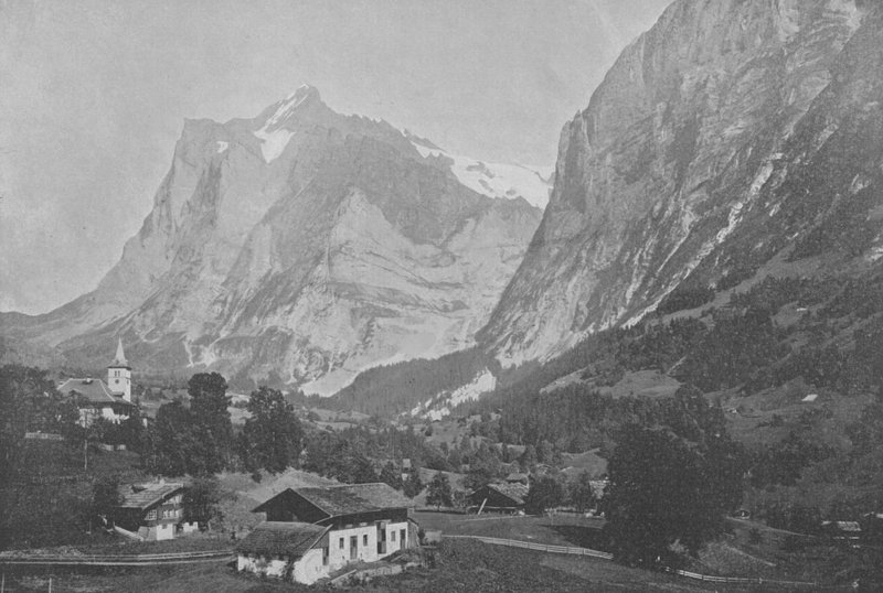 Grindelwald, Le Wetterhorn (s/h foto) af Swiss Photographer