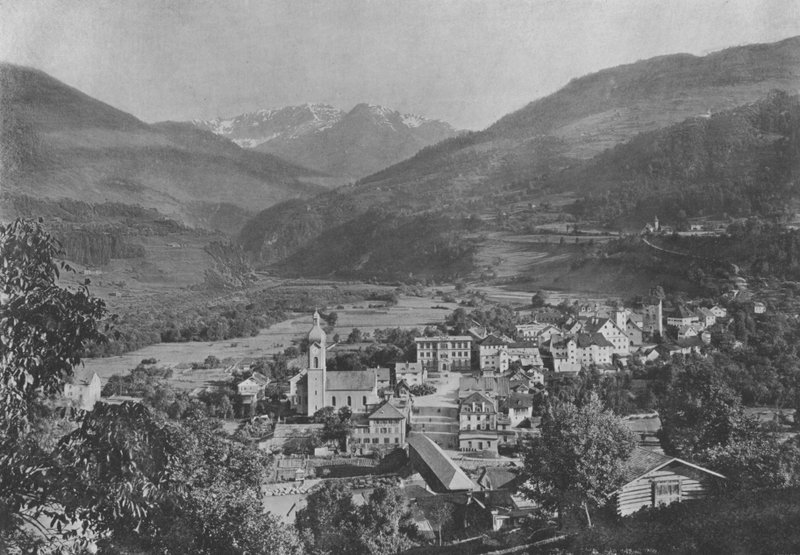 Ilanz, generel visning (s/h foto) af Swiss Photographer