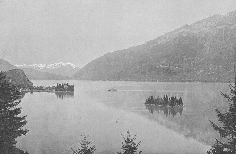 Iseltwald, Lac de Brienz (s/h-billede) af Swiss Photographer