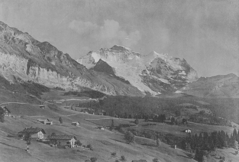 Jungfrau, udsigt taget fra Wengen (s/h foto) af Swiss Photographer