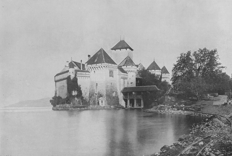 Chillon Castle (s/h-billede) af Swiss Photographer