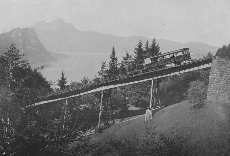 Ligne du Righi, Pont du Schnurtobel (s/h foto) af Swiss Photographer