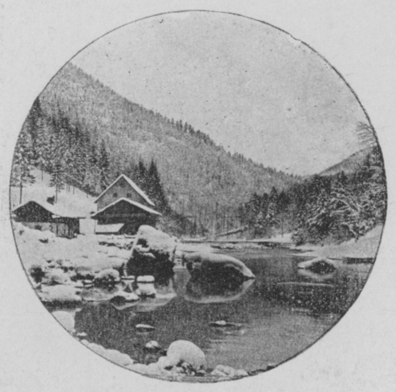 Vinterlandskab ved Les Brenets, Jura Neuchatelois (s/h foto) af Swiss Photographer