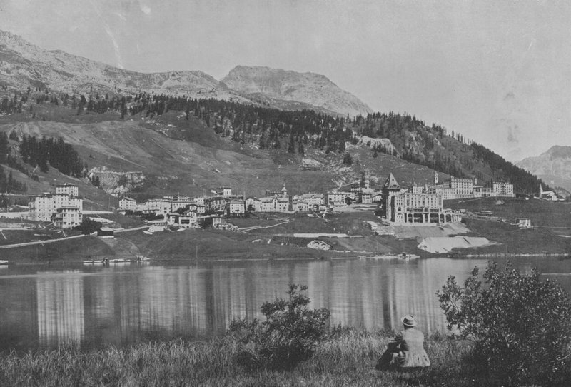 Saint-Moritz-Dorf (s/h foto) af Swiss Photographer