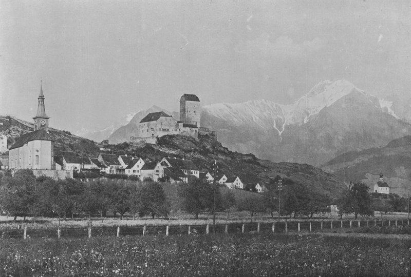 Sargans, Rhindalen (s/h foto) af Swiss Photographer