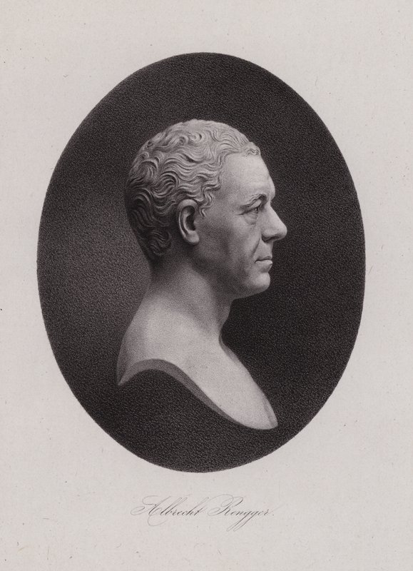 Albrecht Rengger, schweizisk læge og anden Landammann af Schweiz (gravering) af Swiss School