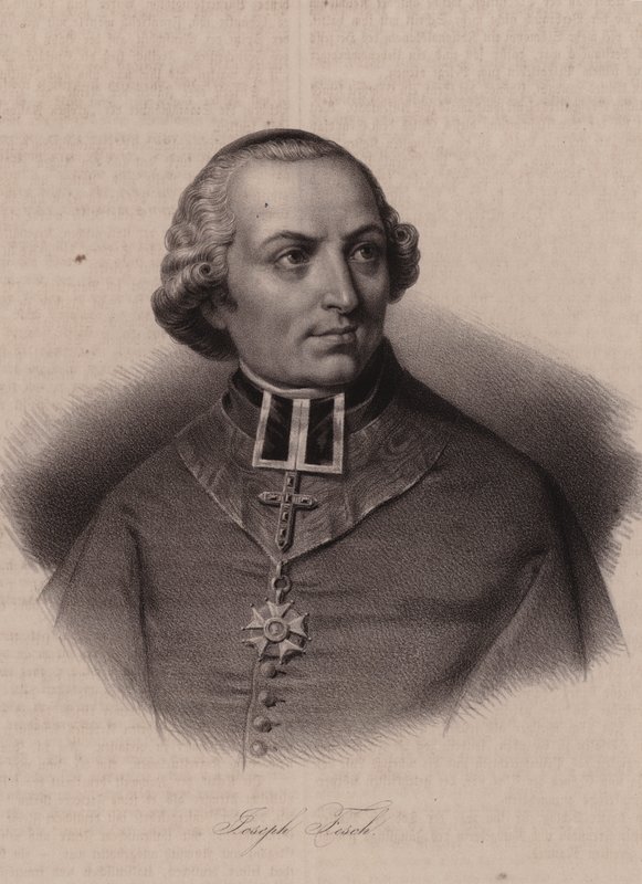 Kardinal Joseph Fesch, fransk diplomat og prins af Frankrig (gravering) af Swiss School