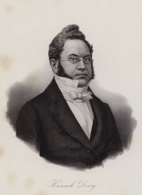 Heinrich Druey, schweizisk advokat, filosof og politiker (gravering) af Swiss School