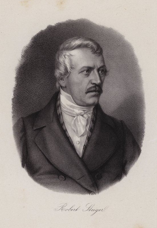 Jakob Robert Steiger, schweizisk politiker og formand for det schweiziske nationalråd (gravering) af Swiss School