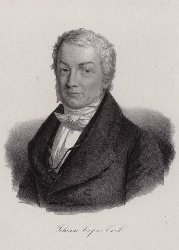 Johann Caspar von Orelli, schweizisk klassisk lærd (gravering) af Swiss School