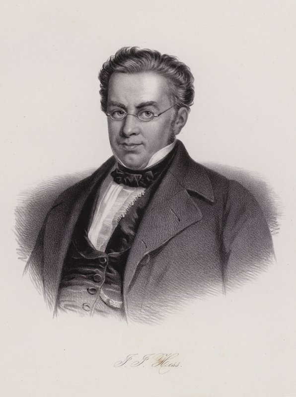 Johann Jakob Hess, schweizisk jurist og politiker (gravering) af Swiss School