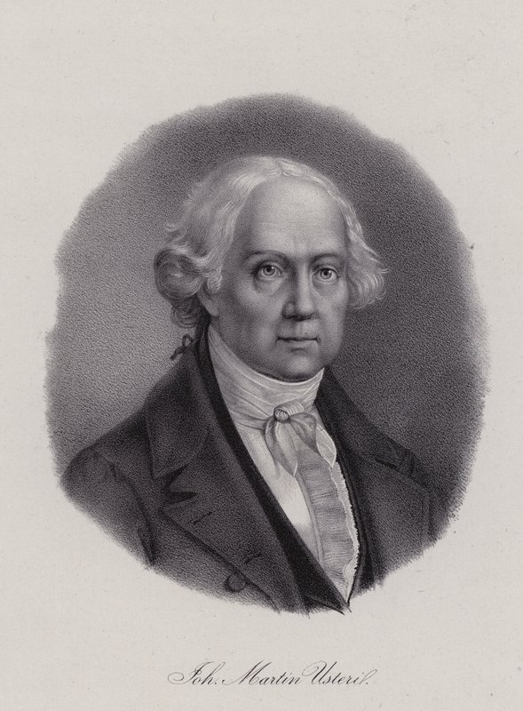 Johann Martin Usteri, schweizisk digter (gravering) af Swiss School