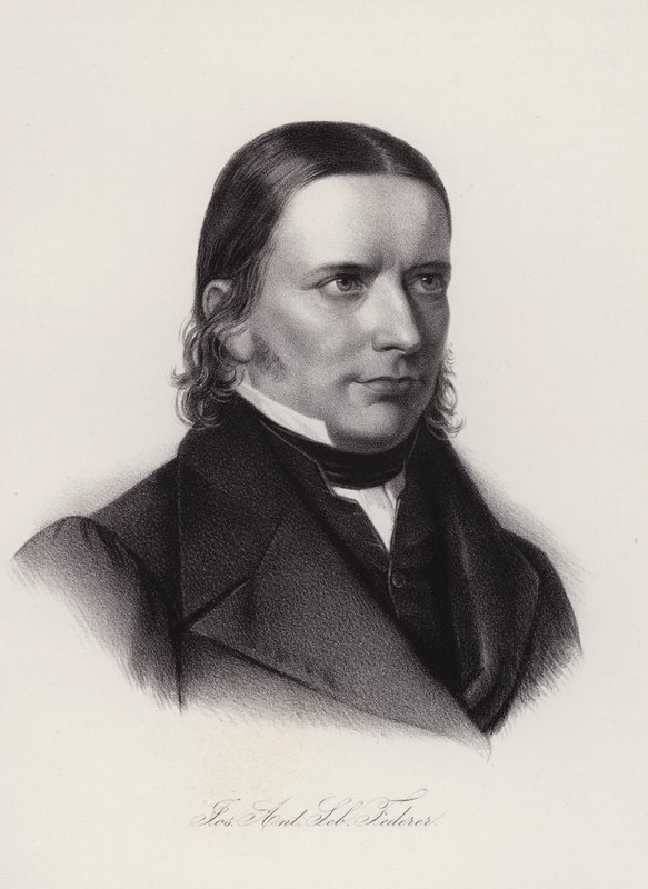 Josef Anton Sebastian Federer, schweizisk teolog, lærer og politiker (gravering) af Swiss School