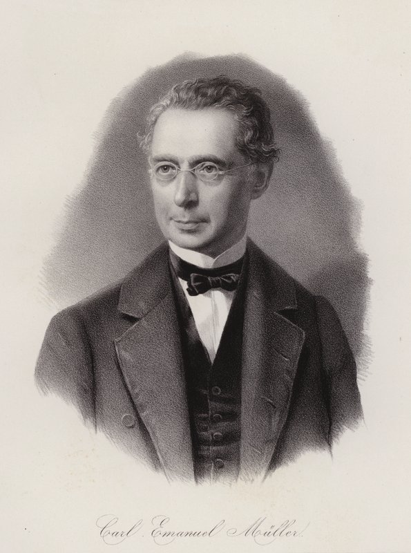 Karl Emanuel Muller, schweizisk civilingeniør og politiker (gravering) af Swiss School