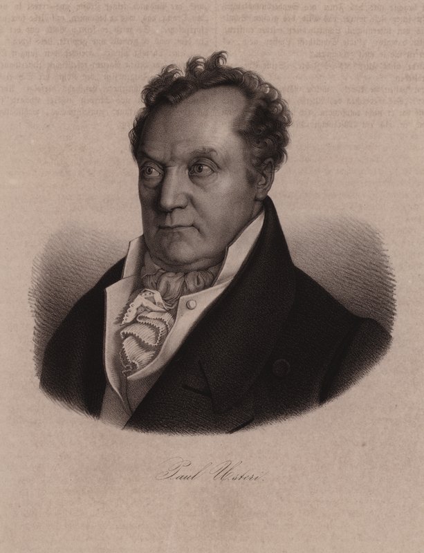 Paul Usteri, schweizisk læge, botaniker og politiker (gravering) af Swiss School