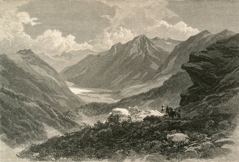 Scene i Poschiavo-dalen, det sydlige Grisons af Swiss School