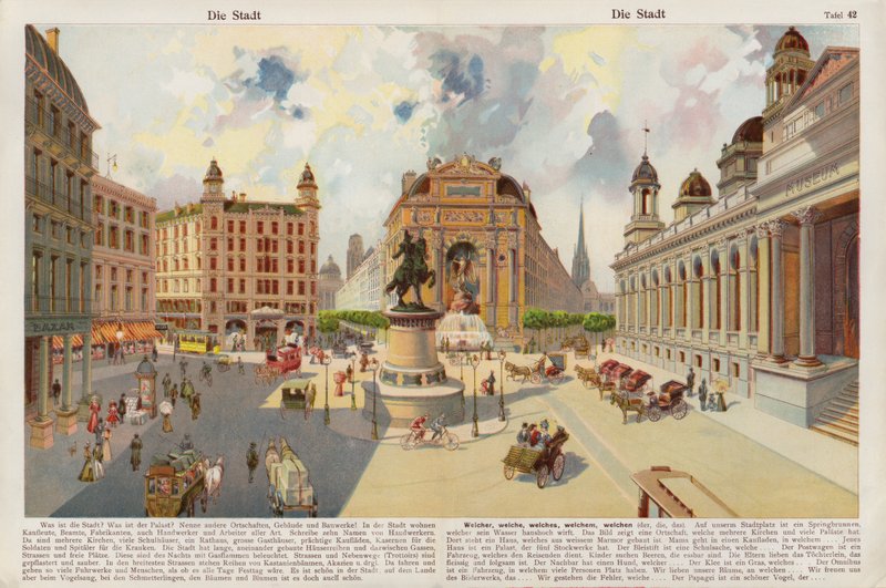 Byen (chromolitho) af Swiss School
