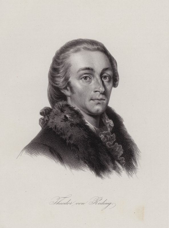 Theodor von Reding, schweizisk-født spansk general (gravering) af Swiss School