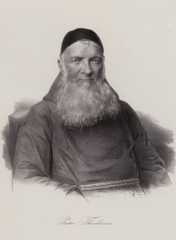 Theodosius Florentini, schweizisk præst og social reformator (gravering) af Swiss School