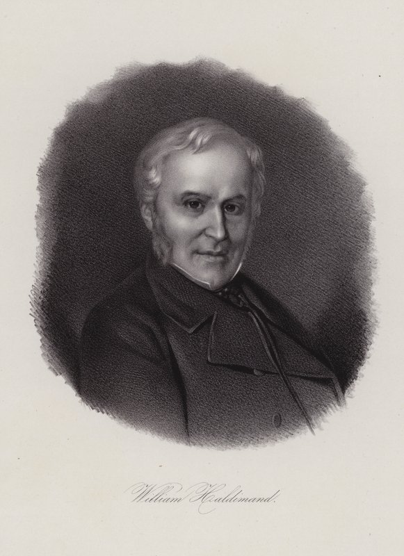 William Haldimand, engelskfødt politiker, bankmand og filantrop, der boede i Schweiz (gravering) af Swiss School