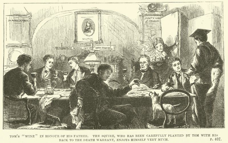 Illustration til Tom Brown i Oxford af Thomas Hughes (gravering) af Sydney Prior (after) Hall