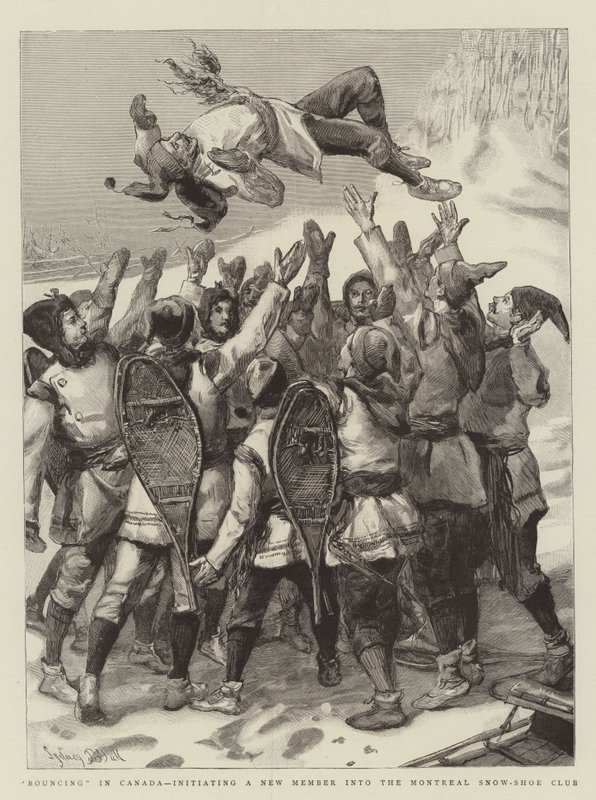 Hopper i Canada og indleder et nyt medlem i Montreal Snow-Shoe Club af Sydney Prior Hall