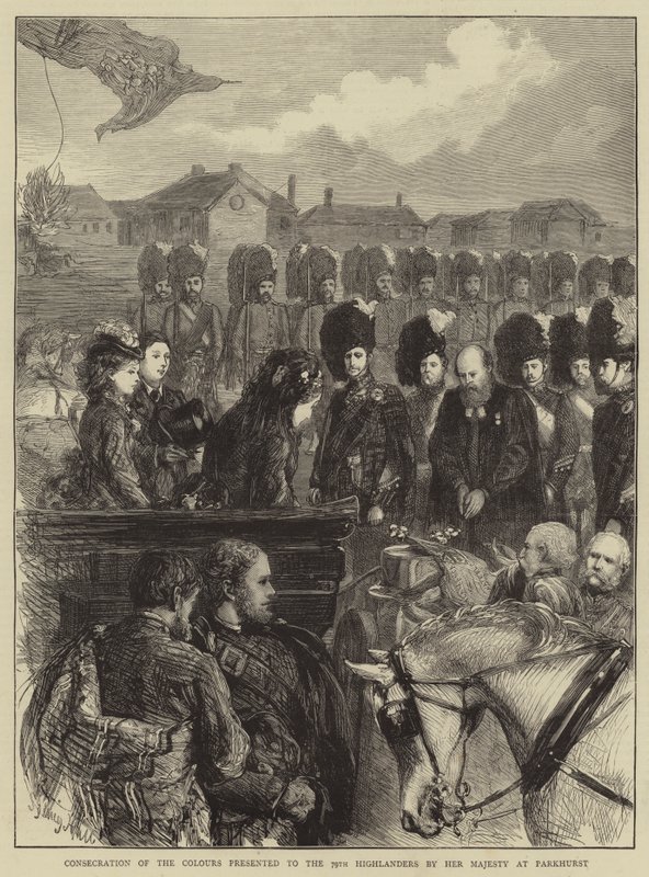 Indvielse af farverne præsenteret for 79th Highlanders af Hendes Majestæt i Parkhurst af Sydney Prior Hall