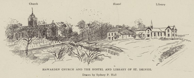 Hawarden Church og Hostel and Library of St Deiniol af Sydney Prior Hall