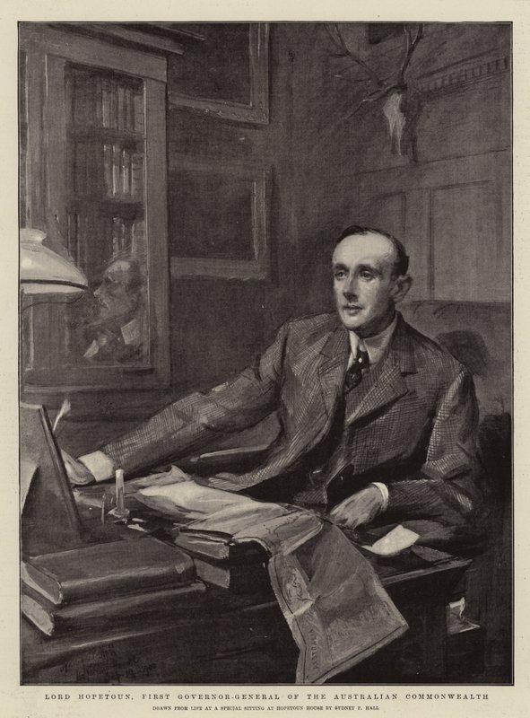 Lord Hopetoun, første generalguvernør for det australske samvelde af Sydney Prior Hall