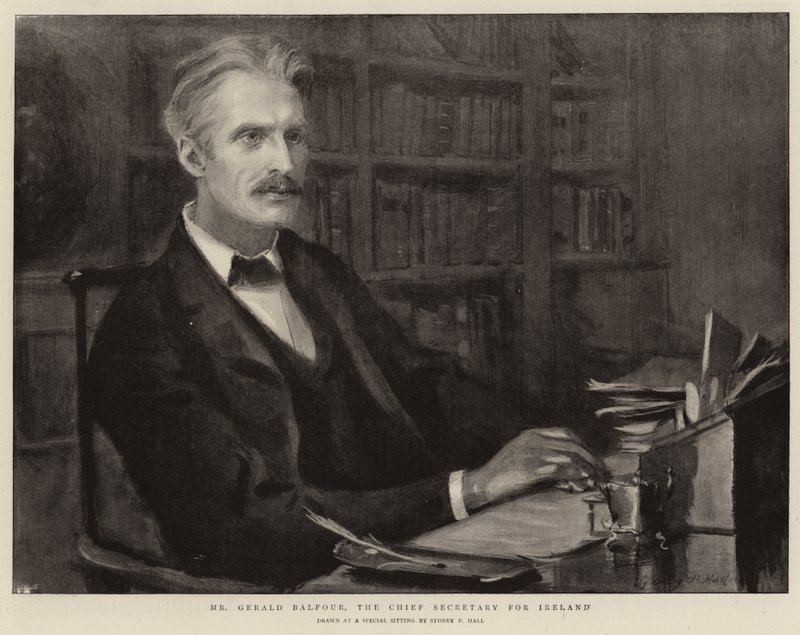 Gerald Balfour, chefsekretær for Irland af Sydney Prior Hall