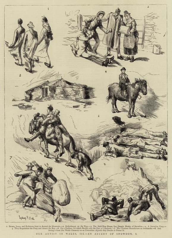 Vores kunstner i Wales, III, an Ascent of Snowdon, I af Sydney Prior Hall