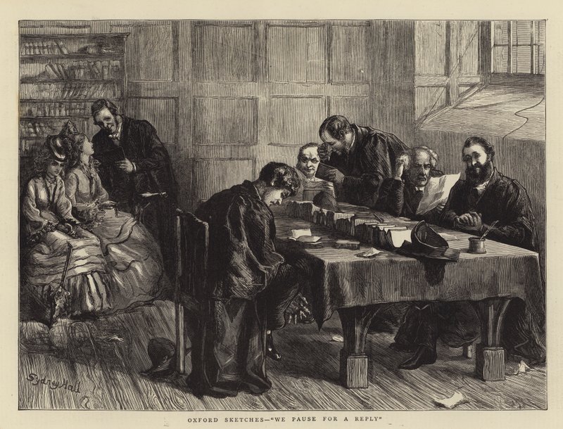 Oxford Sketches, vi holder pause for et svar af Sydney Prior Hall
