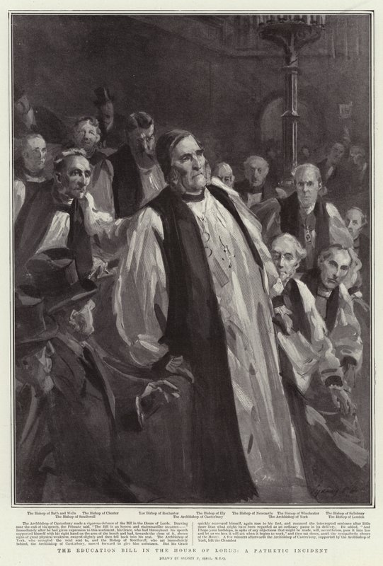 Uddannelsesloven i House of Lords, en patetisk hændelse af Sydney Prior Hall