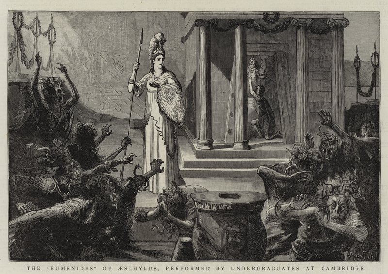 The Eumenides of Aeschylus, udført af studerende ved Cambridge af Sydney Prior Hall