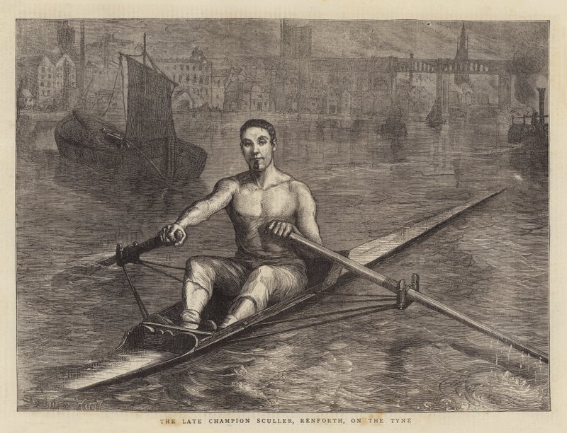 The Late Champion Sculler, Renforth, på Tyne af Sydney Prior Hall